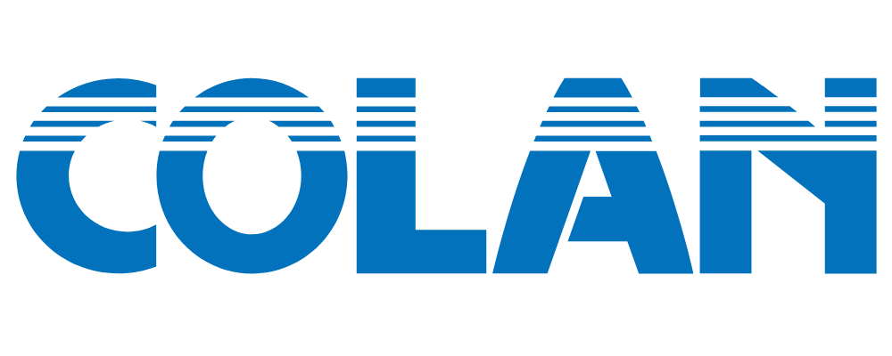 Colart logo in blue lettering